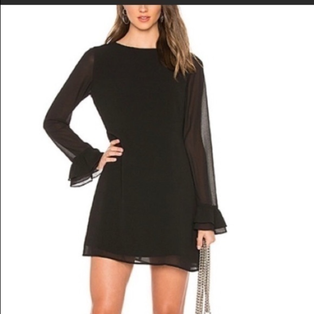 Line + Dot long sleeve little black dress large